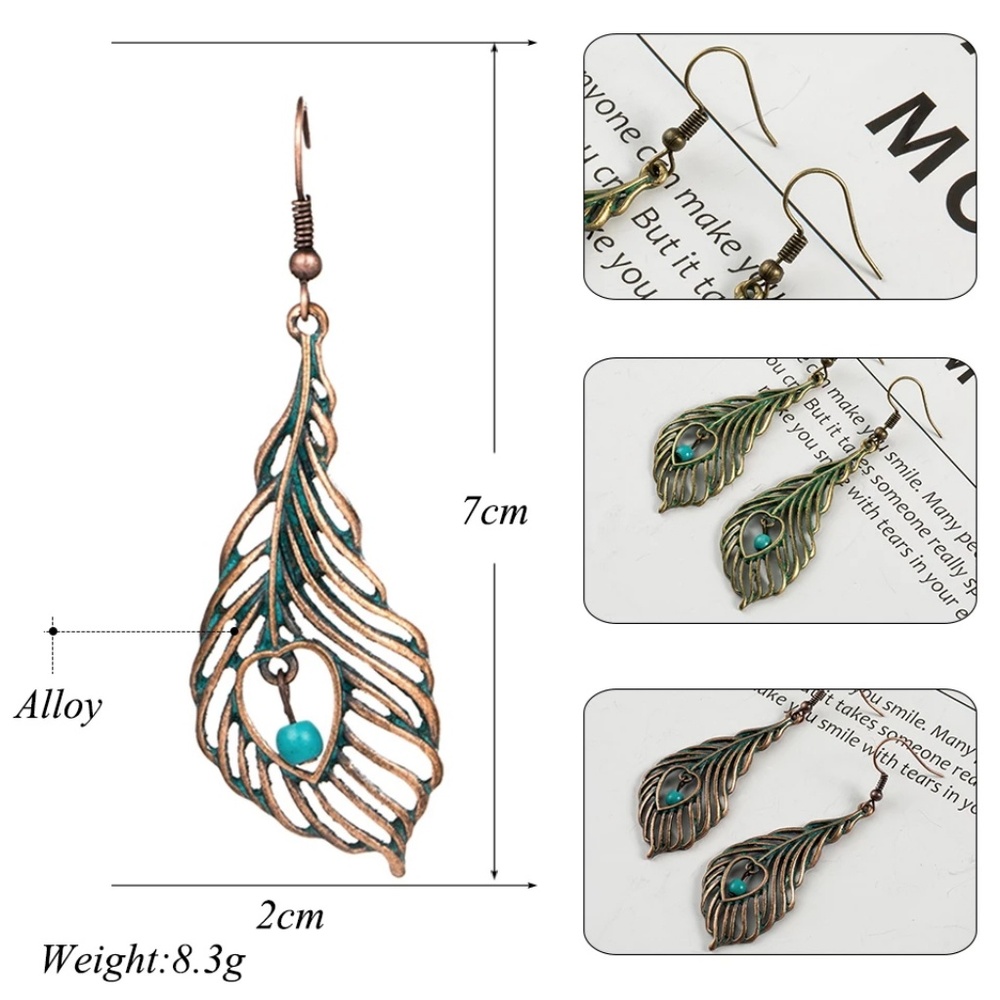 Feather Earrings - Picture 2 of 3
